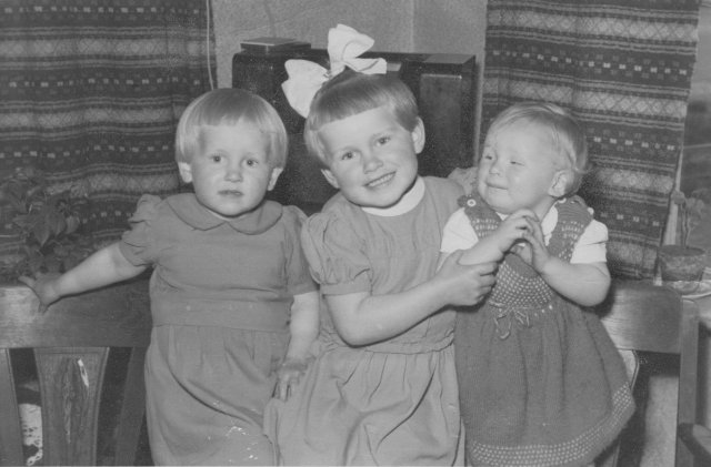 Zweeloo, voorjaar 1958
Drie kleine Groentjes die zaten op een rijSamen op een rijDrie kleine Groentjes die zaten op een rijOp een mooie warme dag in 't voorjaar, blij
Waarover spraken zij, die drie daar in die rijSamen in die rijWaarover spraken zij, die drie daar in die rijOp een mooie warme dag in 't voorjaar, blij
’t Was over krekeltjes en korenbloemen blauwKorenbloemen blauw’t Was over krekeltjes en korenbloemen blauwOp een mooie warme dag in 't voorjaar blijVoor een grotere weergave en reactiemogelijkheid: klik hier